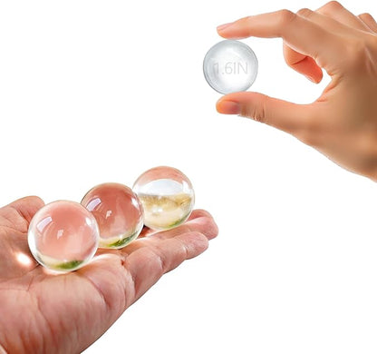 8pcs Clear Crystal Glass Balls 40mm Transparent Quartz Decorative Spheres for Home Table Decor