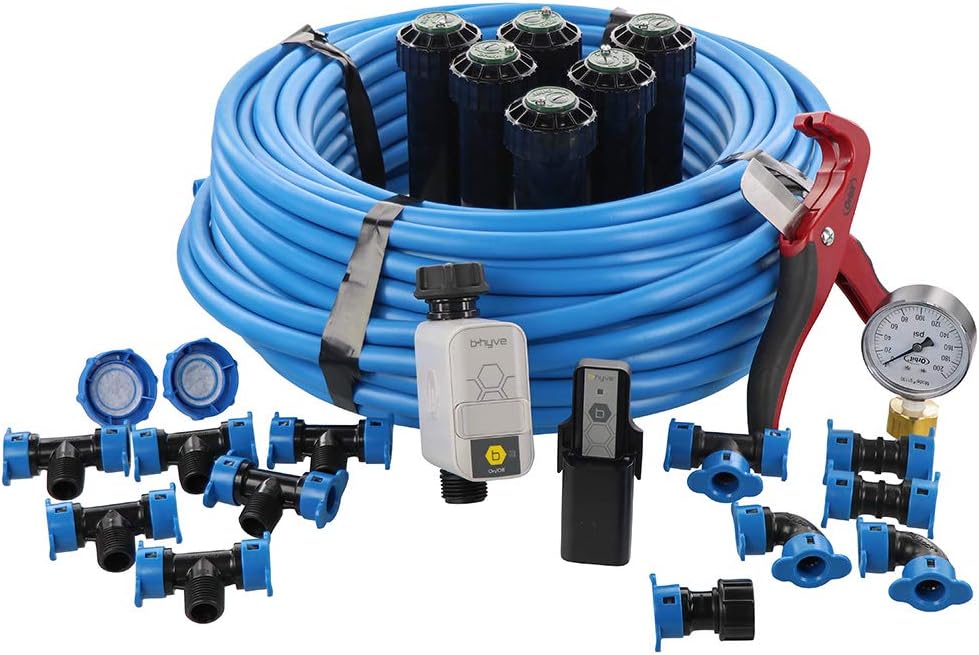 Orbit 50022 Medium-Area 1-Zone All-in-One Automatic Watering System with B-hyve Smart Hose Watering Timer and B-hyve Smart Wi-Fi Hub