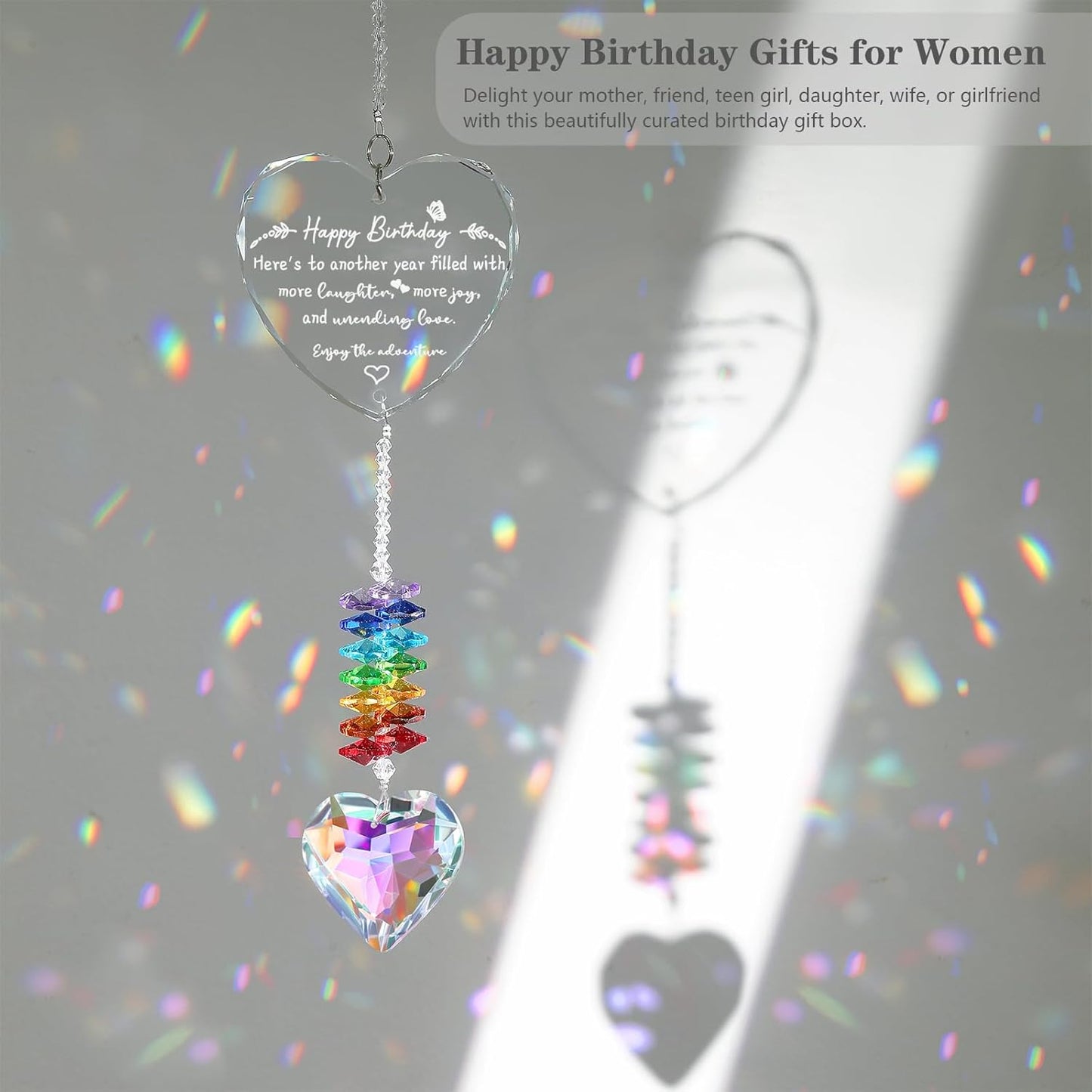 Birthday Gifts for Women, K9 Crystal Suncatcher Birthday Gifts for Friend Sister Mom