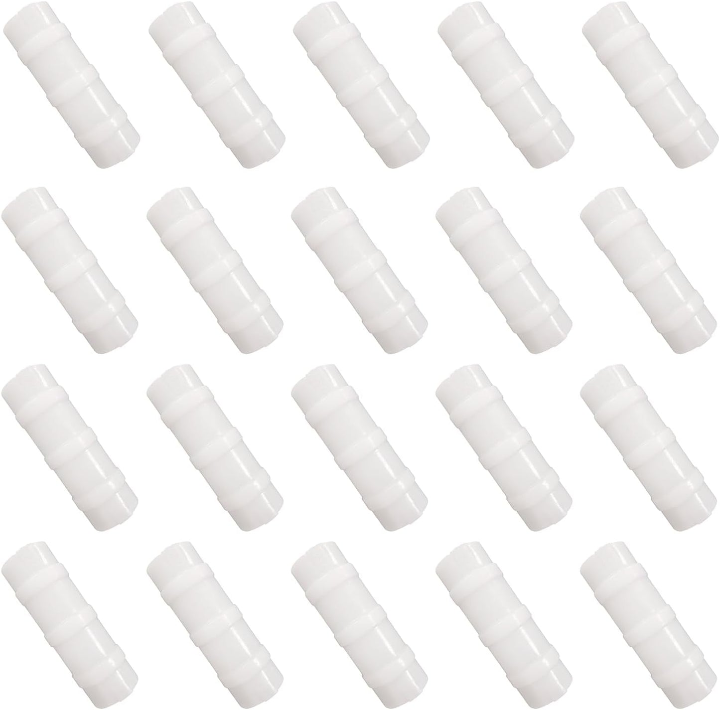 FDXGYH 20 Pcs Greenhouse Film Clamps ABS Snap ClampTube Clip Garden Buildings Tube Clip for 1" PVC Pipe（White）
