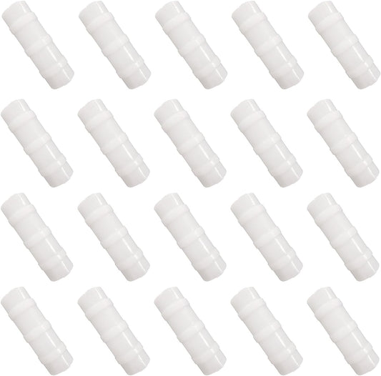 FDXGYH 20 Pcs Greenhouse Film Clamps ABS Snap ClampTube Clip Garden Buildings Tube Clip for 1" PVC Pipe（White）