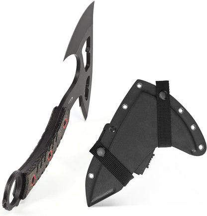 C1392 Camping Axes,DC53 Steel Blade with Micarta Handle Chopping Axe Bushcraft Camping Axes Survival Hatchet with Kydex Sheaths for Hiking Hunting Camping Splitting Chopping Wood(Black)