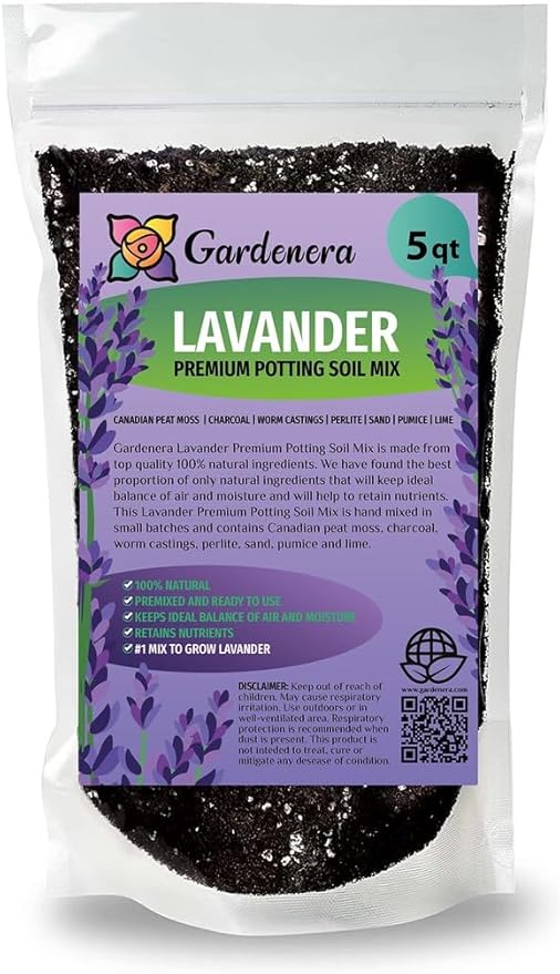 Lavender Potting Soil - Support The Resilience and Growth of Your Plants - 5 QUARTS
