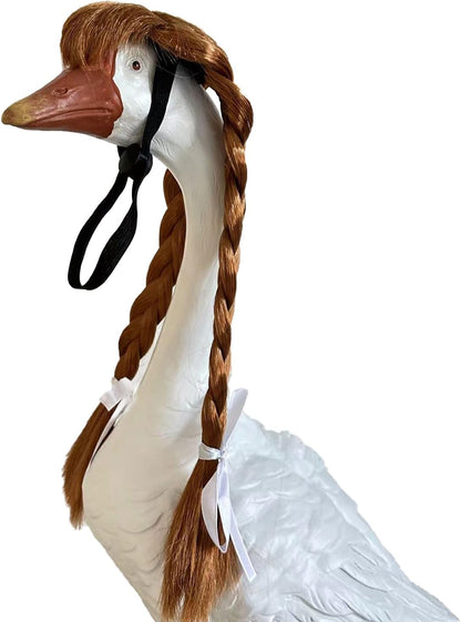 Porch Goose Wigs, Porch Goose Outfits Lawn Goose Statue Accessories for Outdoor Garden Patio Yard Goosey Decor （Style 3）