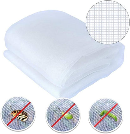 Agfabric Garden Netting 5'x10' Insect Pest Barrier Bird Netting for Garden Protection,Row Cover Mesh Netting for Vegetables Fruit Trees and Plants,White