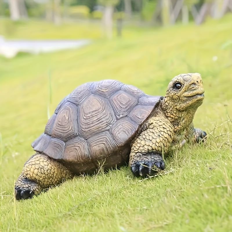 Garden Turtle Statue Decoration, Large Realistic Tortoise Figurine, Outdoor Lawn Ornament Garden Outdoor Courtyard, Lawn Landscape, Swimming Pool Decoration, Festival and Birthday Gifts