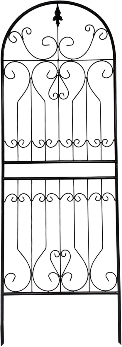 SCENDOR Trellis for Climbing Plants 70.8" H x 24.5" W Metal Premium Quality Material Rust-Resistant Climbing Frame Stylish Garden Addition Outdoor Roses Vine Ivy Clematis Trellises Black 1 Pack