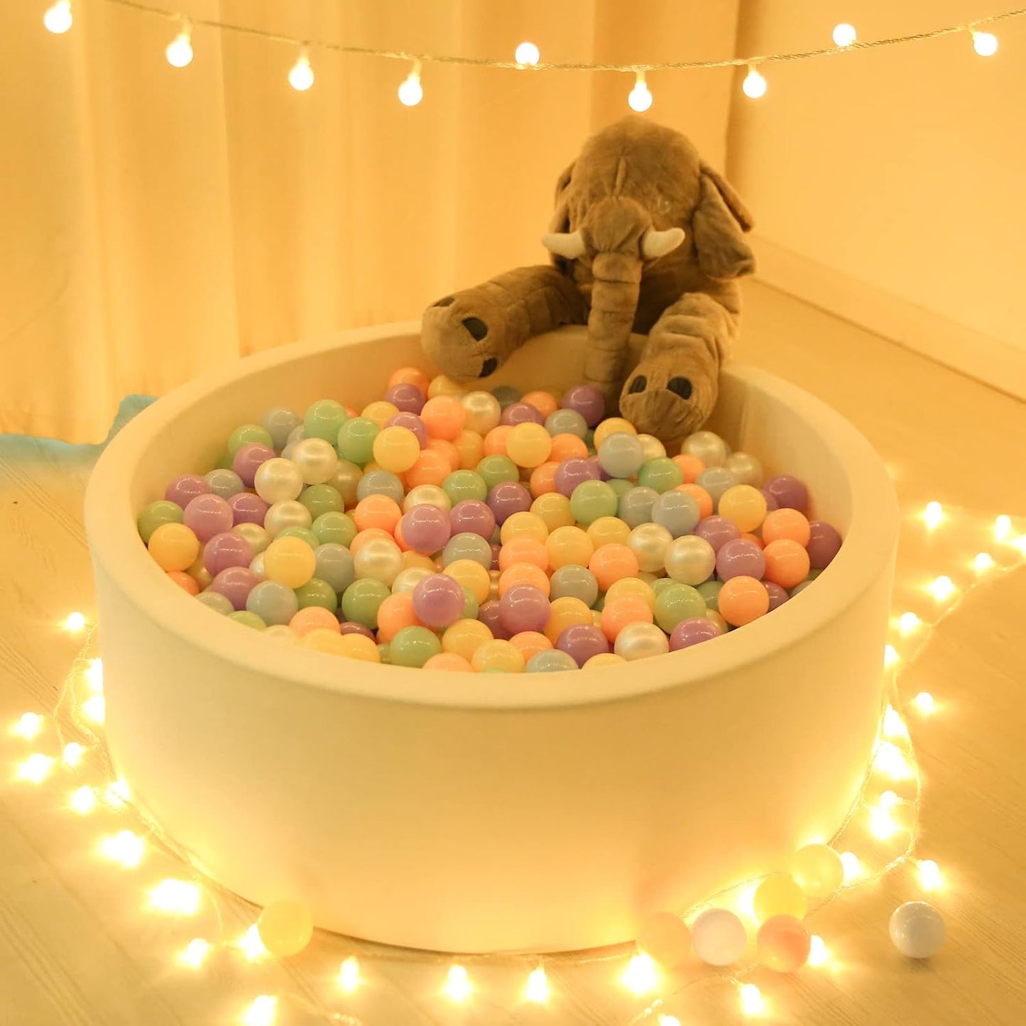 TRENDPLAY Plastic Balls for Ball Pits 2.2 Inch, Pack of 50 100 200 500 Hollow Balls, Perfect for Toddler Baby Pools,Party,Festival Decoration