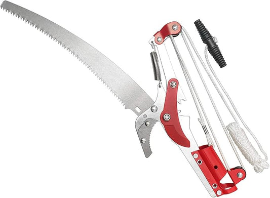 Sharp Garden Tree Pruning Saw and Pruner Head,Yenghome Tree Pruner Fruit Picker Harvester Pole Saw Tree Trimming Clipper Tool (Without Pole)