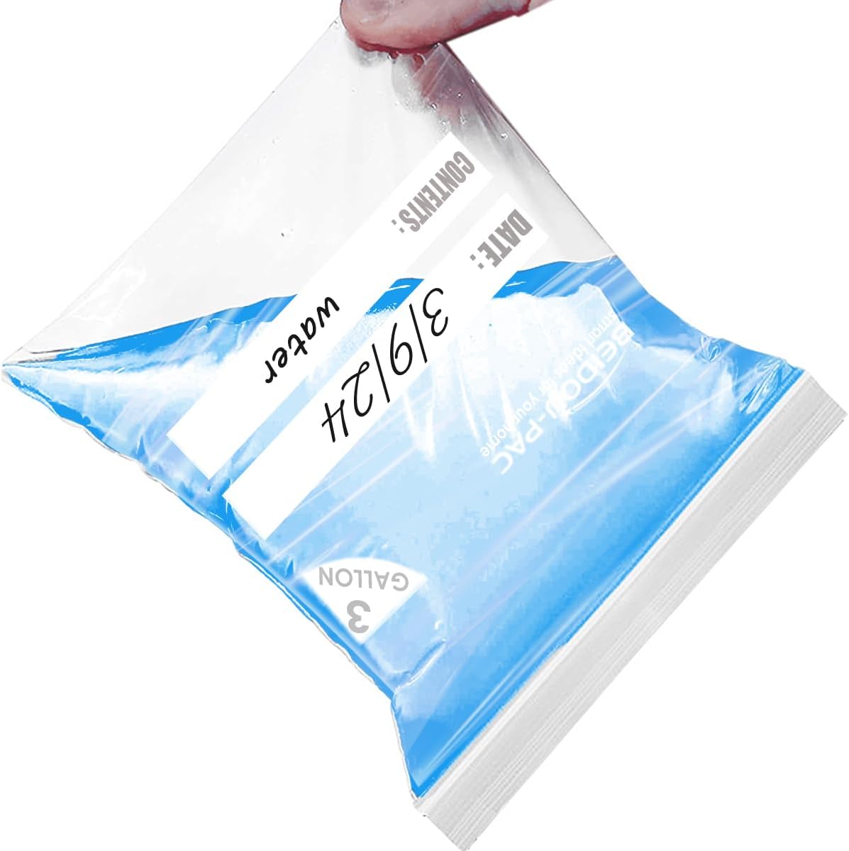 3 Gallon Large Plastic Bags with Zipper Top, | 50 Count | 2 Mil | 16" x 18" | Heavy-Duty Reusable Clear Freezer Storage Bags