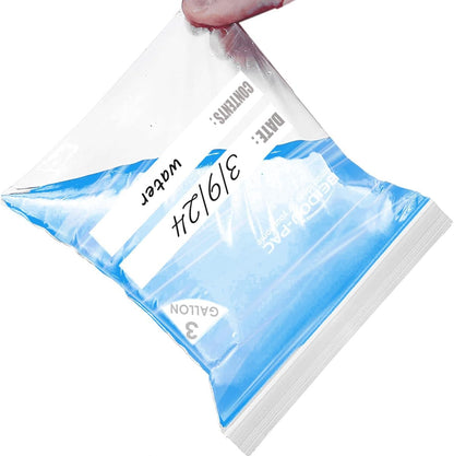 3 Gallon Large Plastic Bags with Zipper Top, | 100 Count | 2 Mil | 16" x 18" | Heavy-Duty Reusable Clear Freezer Storage Bags