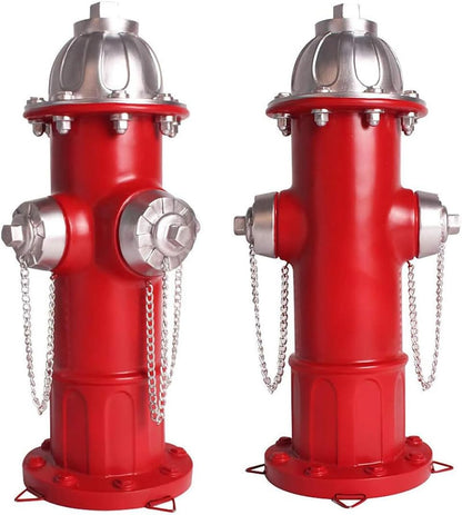 Dog Fire Hydrant Pee Post Statue with 4 Stakes, Fake Fire Hydrant for Dogs to Pee On Puppy Pee Post Training Tool Yard Garden Indoor Lawn Ornament Outdoor Statue (17.5 * 7.3 inch)
