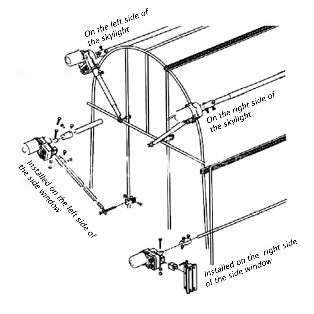 TBVECHI Greenhouse Roll Up Motor Electric Film Roll Up Motor Kit 24V 100W Motor Electric Greenhouse Frame Shed Roll-up Motor Automatic Venting Solution
