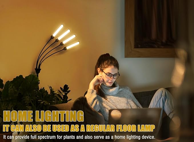 LED Grow Lights for Indoor Plants Full Spectrum, 360 LEDs Plant Lights for Indoor Growing with 58" Adjustable Stand, Plant Grow Lights with Auto 3/6/9/12/15/18H Timer for Indoor Tall Plants.