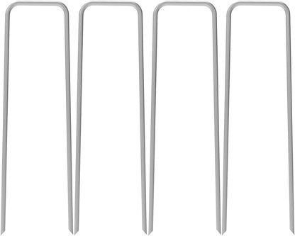 AAGUT 100 Pack 12 Inch Garden Stakes Heavy Duty 11 Gauge Galvanized Steel Landscape Staples Fence Ground Stake Sod Pins Yard Stakes Tent Anchors for Dog Fencing, Chicken Wire