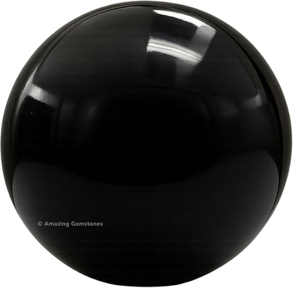 Amazing Gemstone Black Agate Crystal Ball with Stand - 2" Inches Crystal Sphere Meditation Balls for Witchcraft and Decorative Balls