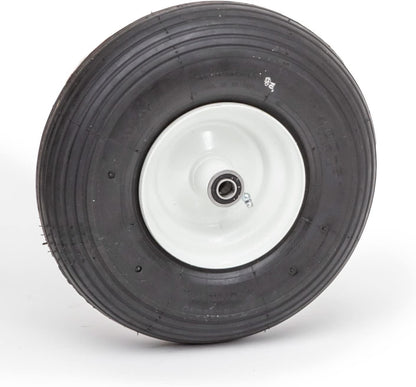 Pneumatic Replacement Wheel | 13.6" Tire for Wagon, Nursery Cart, Wheelbarrow | 4.00-6 Wheel Size | Hub/Bearing Size Options