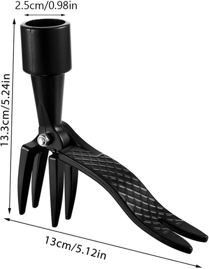T TOVIA Weed Puller Tool Stand Up Heavy Duty - 4 Claw Manual Weeder, No Bend Weed Puller Stick for Weeds Without Bending Over (No Handle Included)