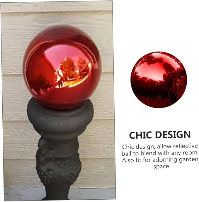 Stainless Steel Polished Gazing Ball Reflective Garden Mirror Sphere Decor for Outdoor Spaces Durable Metal Ball for Elegant Home and Garden Decoration 5.89inch