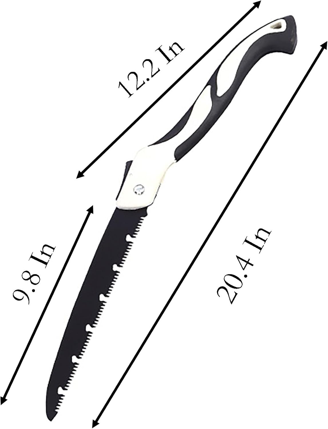 Folding Saw with Rubber Handle, 20.4 Inch Manganese Steel SK-5 Blade Pruning Saw for Hunting, Gardening, Camping and Trimming (blade 27cm)