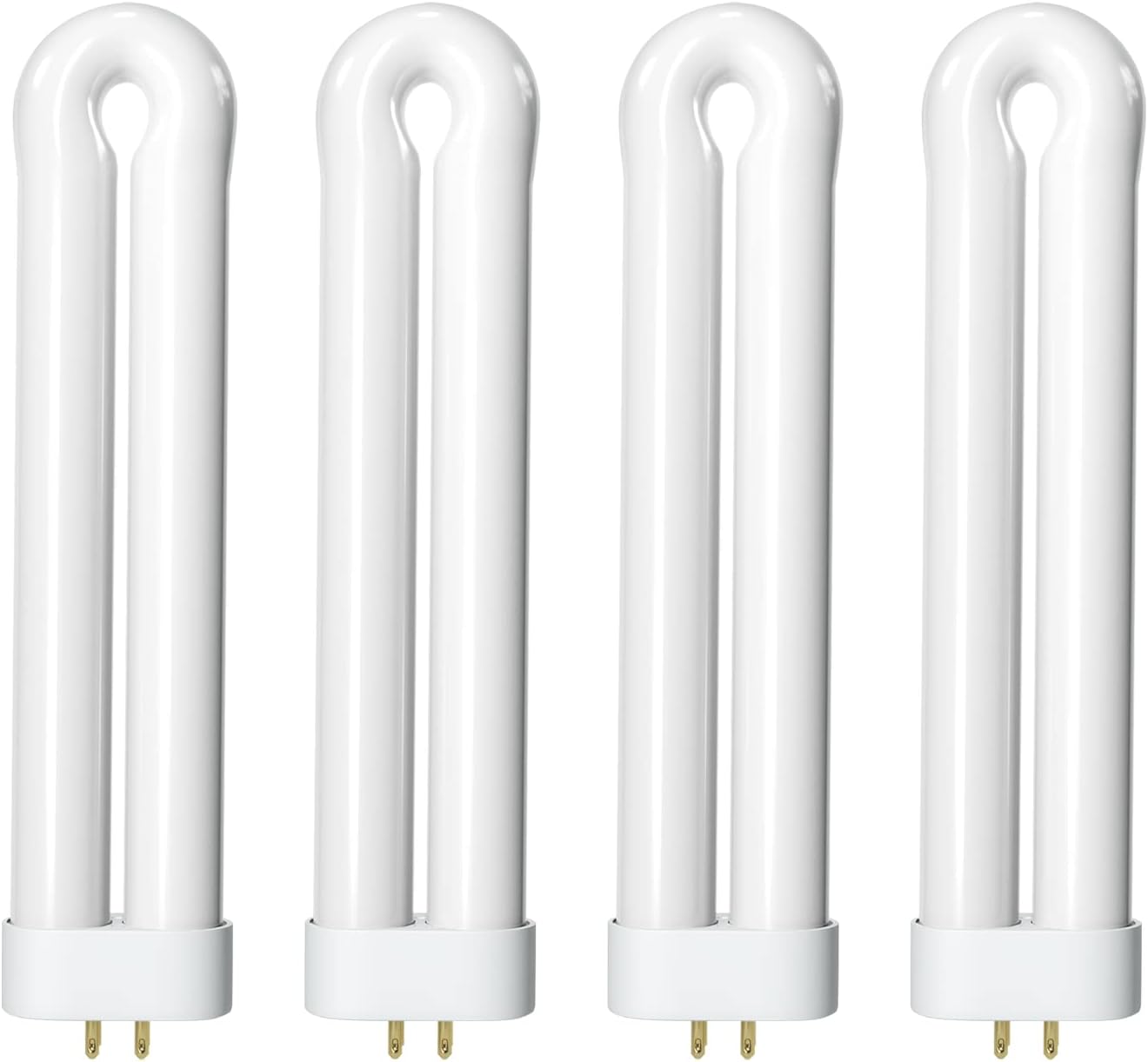 Shootingstar Bug Zapper Replacement Light Bulb for 15W Insect Attracting Lamp with 4-Pin Base, Ful 15W-BL U Shaped Twin Tube Bulb for Outdoor Mosquito Zapper, 4 Pack