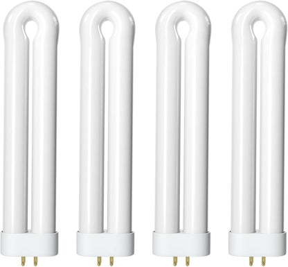 Shootingstar Bug Zapper Replacement Light Bulb for 15W Insect Attracting Lamp with 4-Pin Base, Ful 15W-BL U Shaped Twin Tube Bulb for Outdoor Mosquito Zapper, 4 Pack
