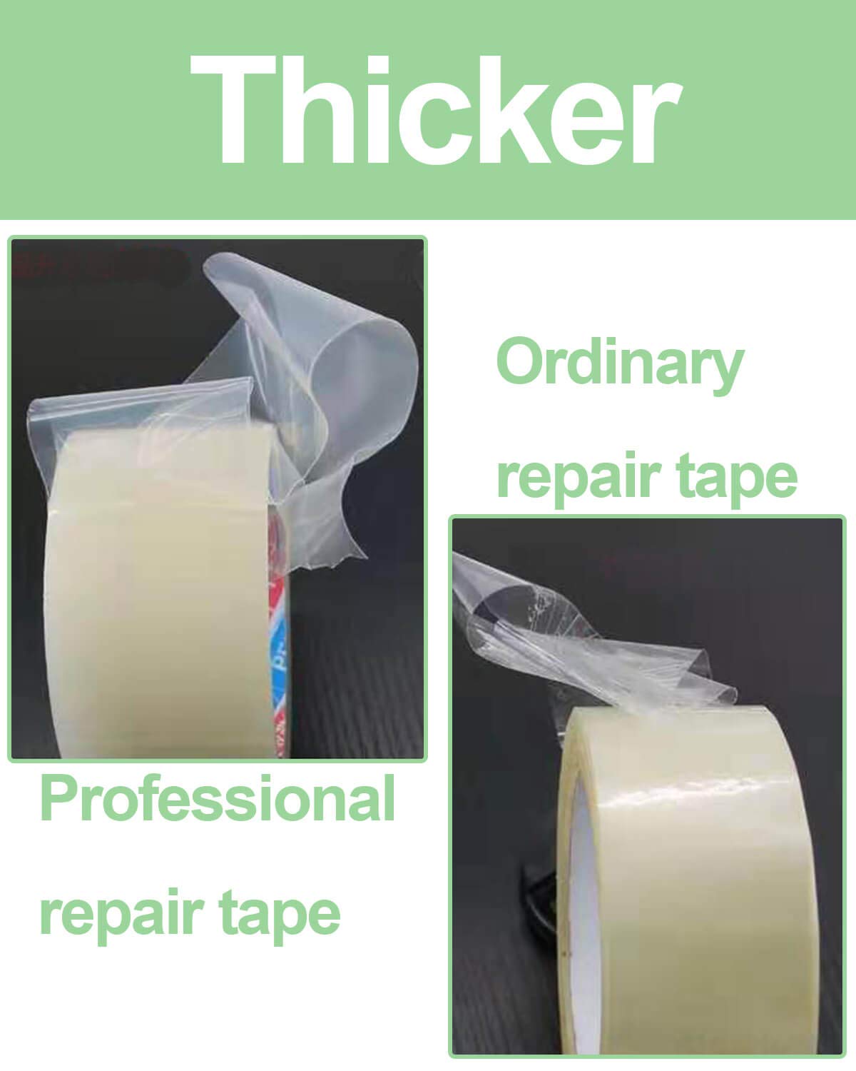 vensovo Greenhouse Covering Plastic Repair Tape - Heavy Duty Garden Green House Sheeting, Plastic Polyethylene Film Repair Tape (2"×164')