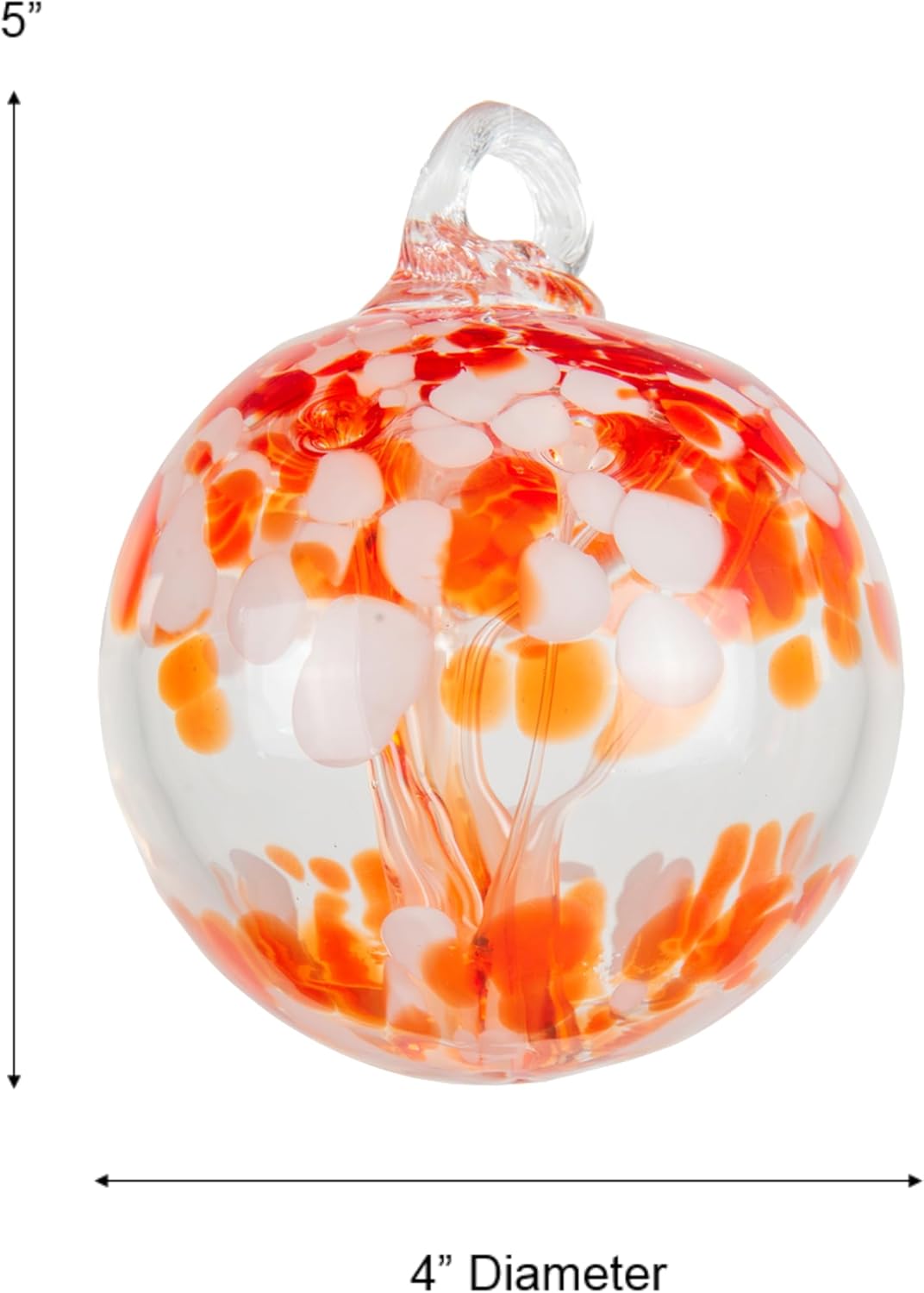Dale Tiffany Hand Blown Glass, 4" Diameter Nova, Tree of Life Collection, Witch Globe Hanging Garden Indoor/Outdoor Decorative Ornament Gazing Ball
