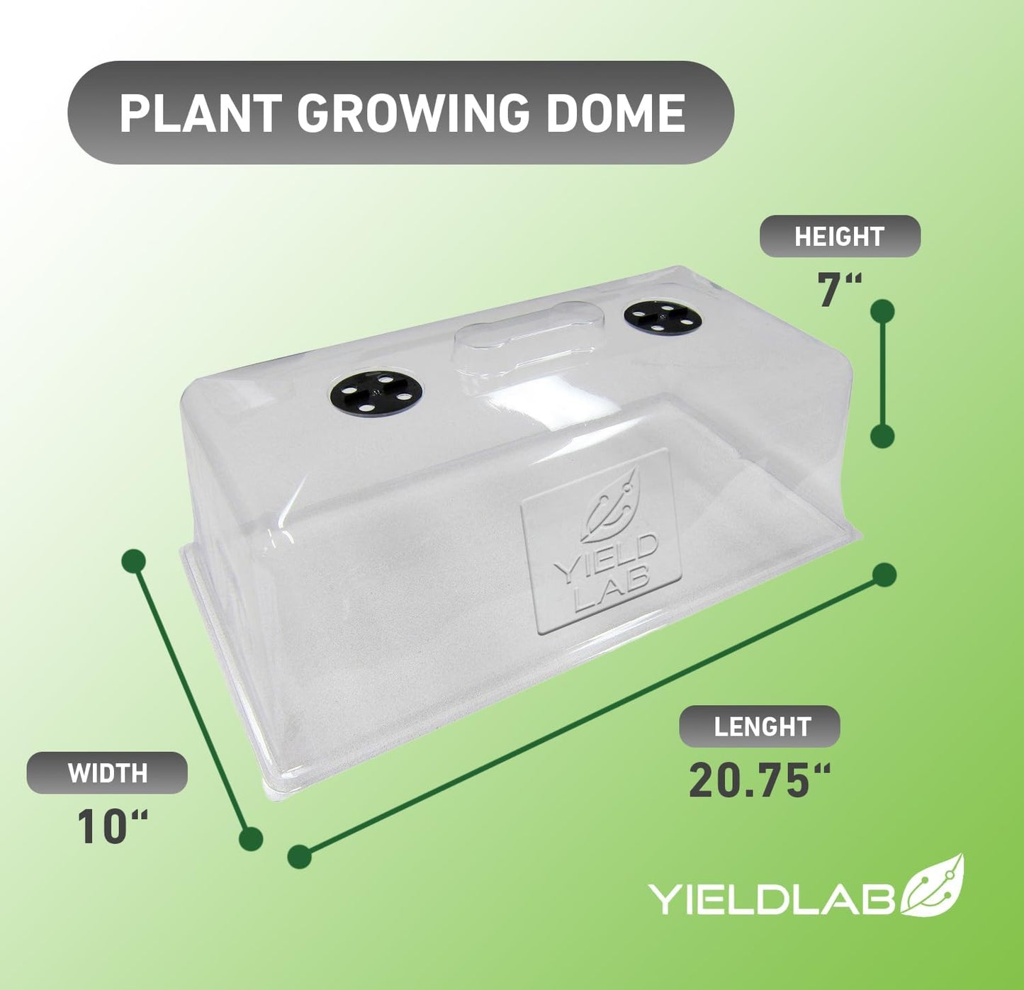 7 Inch Propagation Dome - 50 Pack Humidity Vented Domes – Plant Growing Dome for Seedling, Germination, Soil & Hydroponic Horticulture