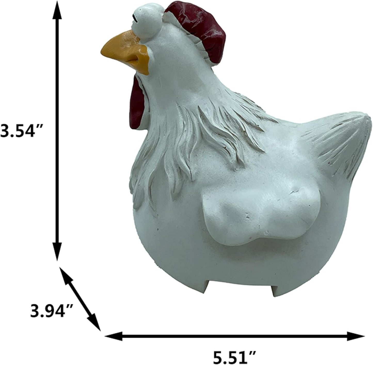 Funny Farm Chickens Statues,Cute Chicken Fence Decoration,Resin Chickens Decor,Outdoor Real Animal Statue,Chicken Sculpture,Perfect for Home Garden Stairs,Farm,Patio,Backyard
