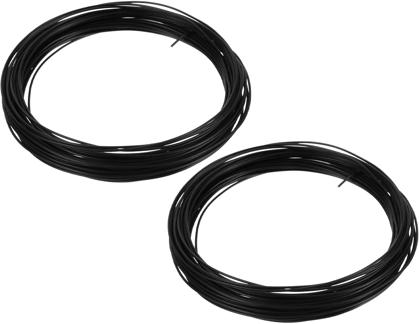 PATIKIL 1.0mm Bonsai Training Wire, 2 Rolls Floral Wire Stems Anodized Aluminum Tree Wire 65.6 Feet Total for Gardening Branch Fixing, Black
