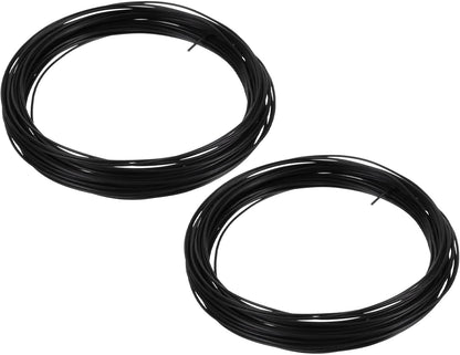 PATIKIL 1.0mm Bonsai Training Wire, 2 Rolls Floral Wire Stems Anodized Aluminum Tree Wire 65.6 Feet Total for Gardening Branch Fixing, Black