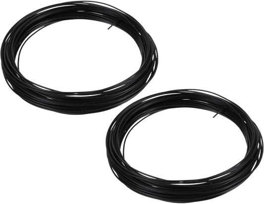 PATIKIL 1.0mm Bonsai Training Wire, 2 Rolls Floral Wire Stems Anodized Aluminum Tree Wire 65.6 Feet Total for Gardening Branch Fixing, Black