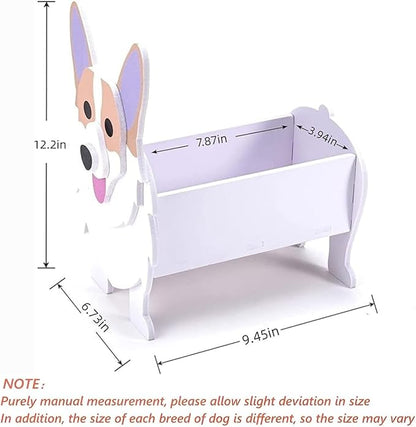 Corgi Dog Planter Plant Pots,Cute Garden Dog Flower Planter,Dog Planters Birthday Gifts for Women,Office,Indoor/Outdoor Decor（9.45 * 6.73 * 12.2in）