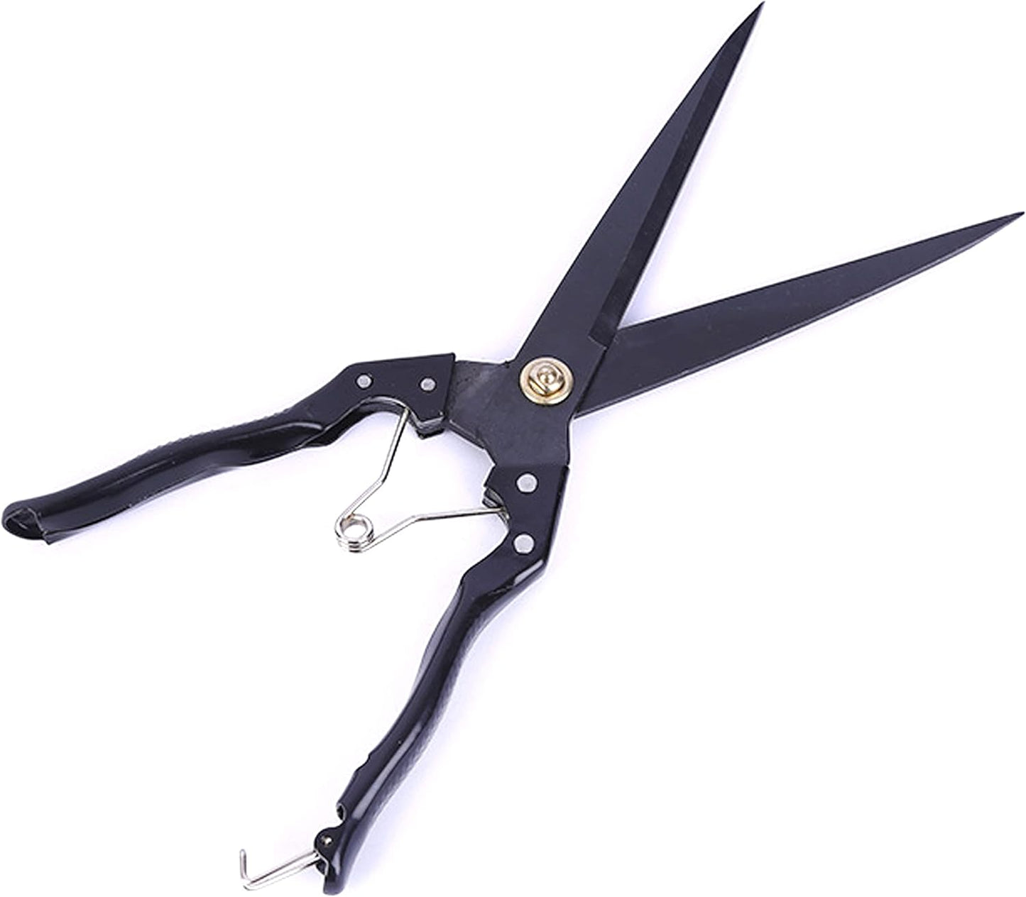 Grass Sheep Shear - Coated Wear-Resistant Handle, Manganese Steel Double-Edged, Strong Spring Suitable For Manual Shearing of Cow, Sheep, and Horse Hair (Black 12.6 inches)