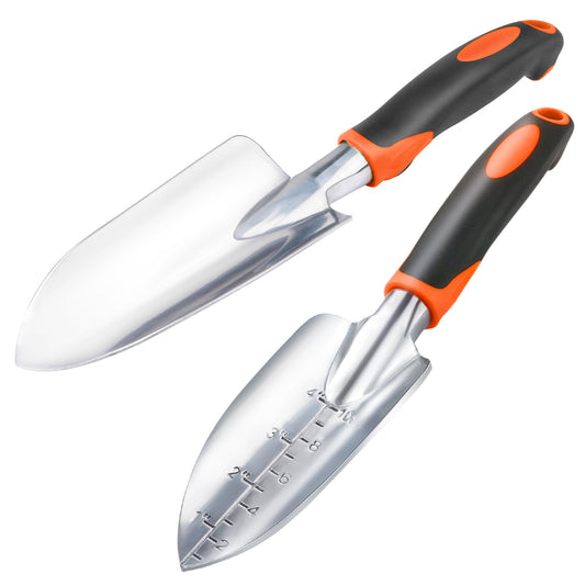 Garden Shovel Trowel Garden Tool Set, 2 Pack Heavy Duty Gardening Tools Set Include Wide Garden