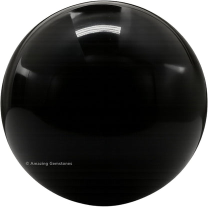 Amazing Gemstone Black Obsidian Crystal Ball with Stand - 2" Inches Crystal Sphere Meditation Balls for Witchcraft and Decorative Balls