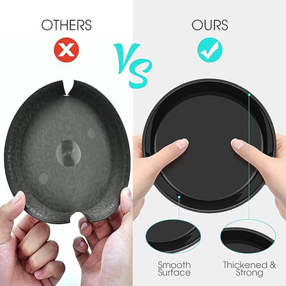 6 Pack Plant Saucer 8 10 12 Inch Plastic Plant Tray, Sturdy and Durable Flower Pot Container Accessories Plant Pot Saucers for Indoor and Outdoor (8 10 12 Inch, Black)
