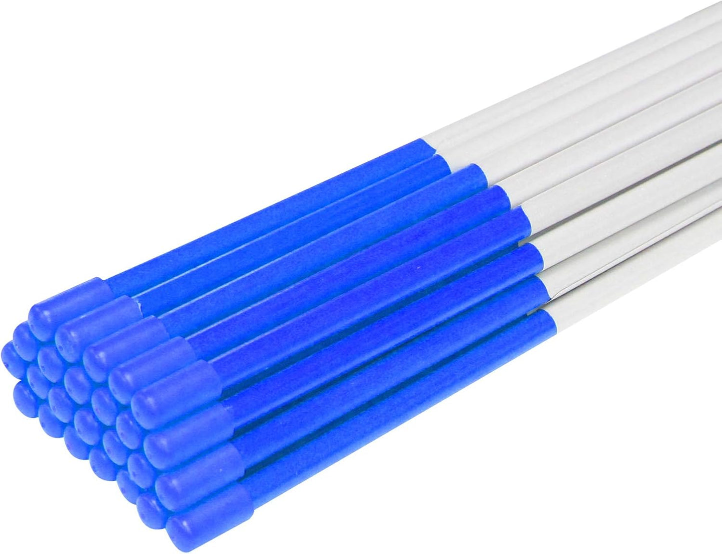 Driveway Markers Snow Stakes 48 inch Blue Plow Stakes Reflective Fiberglass, Pack of 25 for Parking Lots, Walkways