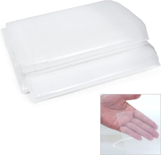 CAPHAUS 6 mil Clear Greenhouse Plastic Sheeting, 4-Year UV Resistant Polyethylene Film, Hoop House