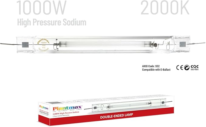 UltraGrow – Classic 1000W DE Double Ended HID Grow light System with HID Bulb, Dimmable Ballast for Indoor growing (Classic & HPS)