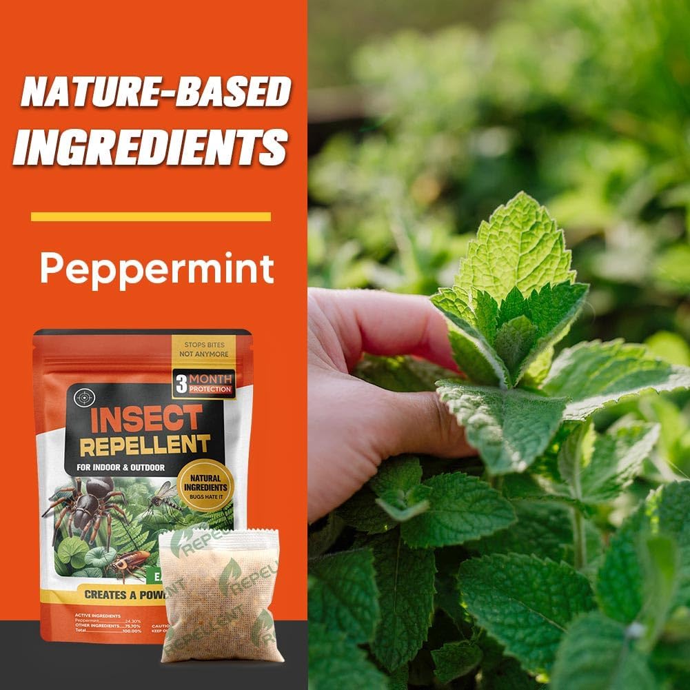 Pest Repellent, Indoor Spider Repellent, Natural Mosquito Repellent Outdoor, Bug Repellent Indoor Pet Safe, 3 Months Protection, Keep Pest Out of Home, Garden, Garage, RV, 8 Packs