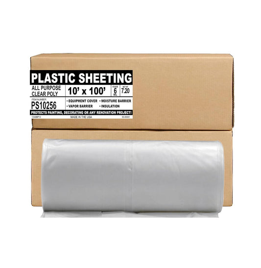Aluf Plastics 6 MIL Thick Extra Strong Heavy Duty Clear All Purpose Vapor and Moisture Barrier