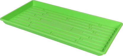 SUNPACK 10" x 20" Heavy Duty Shallow Plastic Seed Starting Tray, Green, 1" (Pack of 30) - No Drainage Holes, Perfect for Greenhouses or Indoor Gardening