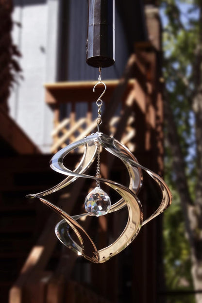 Red Carpet Studios The Original Helix Cosmix Wind Spinner, 11-Inch, Chrome and Crystal
