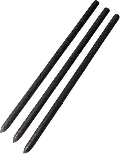 MCA 30" Round Steel Concrete Form Stakes (10 Pack) 3/4" Heavy-Duty Pointed with Holes – for Construction, Landscaping, Garden, Anchoring
