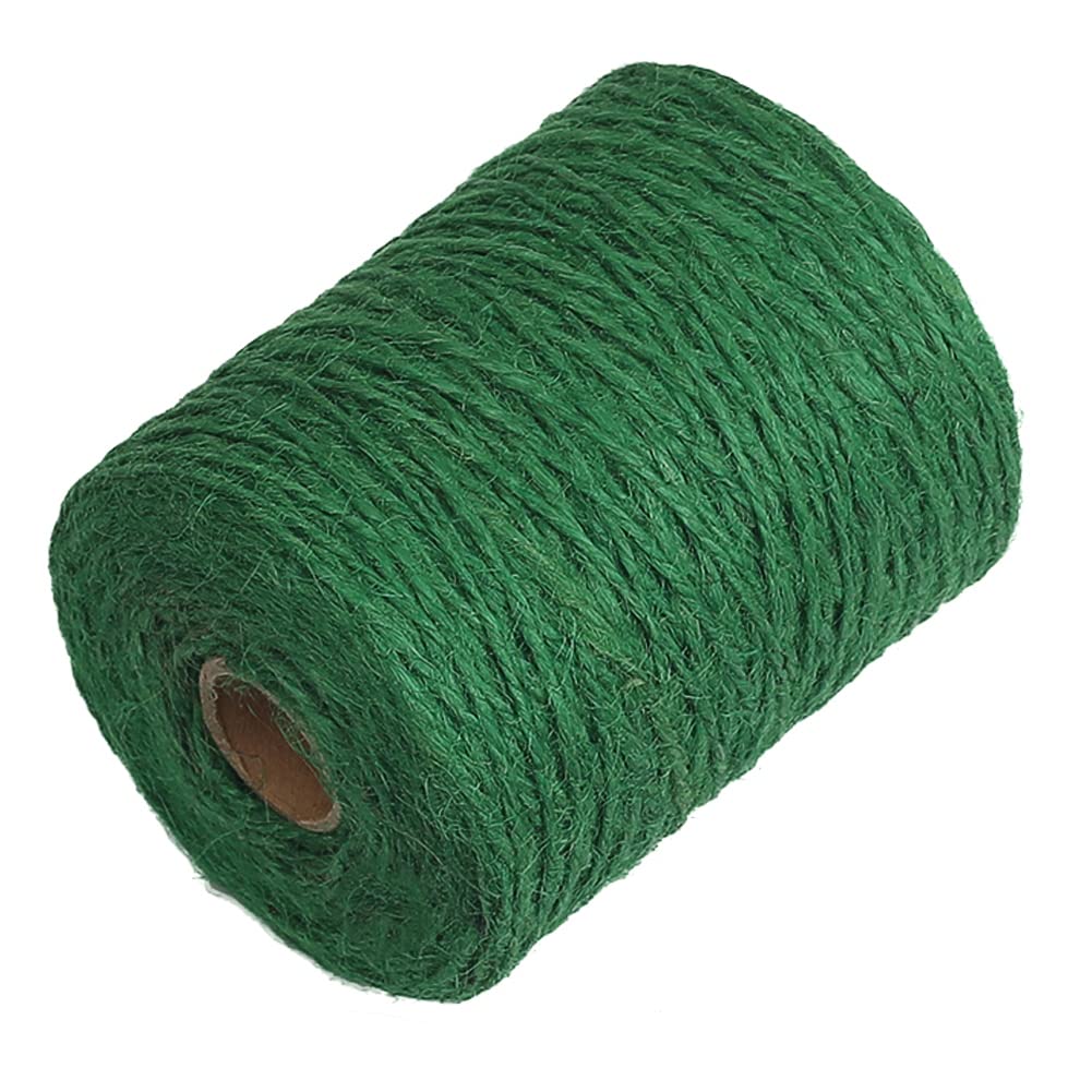 Vivifying Garden Twine, 656 Feet 2mm Green Plant Ties, Strong Jute Twine String for Climbing
