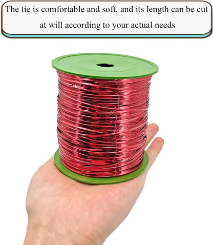 HAHIYO 350Yards/1050Feet/320M Red Metal Twist Ties for Bread Candy Coffee Plant Garden Cellophane Treat Bags Gift Wrapping Plastic Halloween Party Cake and Craft Projects