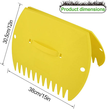 GardenHOME Leaf Scoops Hand Rakes, Large Leaf Grabbers for Yard Work and Garden Use, Clear and Collect Garden Rake, Leaf Scooper and Claws for Leaves, Lawn Debris, and Trash Cleanup, Yellow