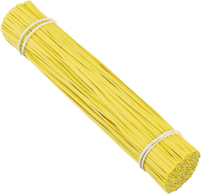 Tangyinrd 300 Pcs 6 inch Yellow Plastic Twist Ties, Cable Ties, for Bags, Gardening Tools
